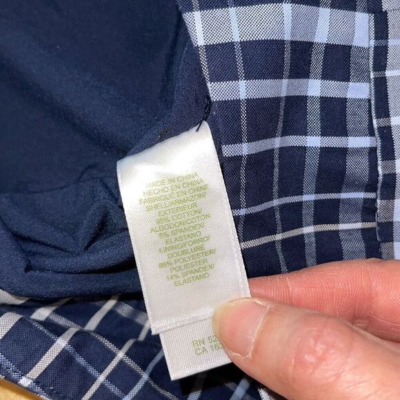 Liz Golf Skort front pockets and one back pocket side zip blue plaid Size 4 - Picture 6 of 8